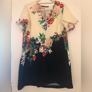 Zara Floral Print Dress Large